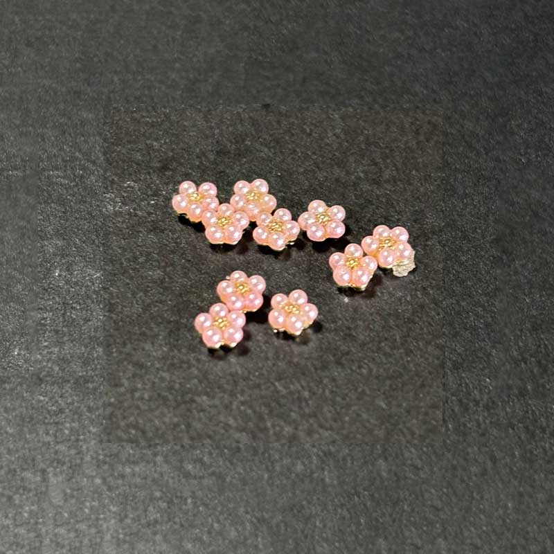 プロ用ネイルチップ　Lピンク花　１０個入り